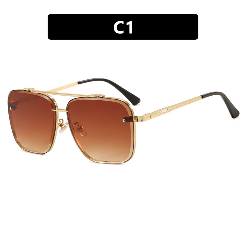 Damen quadratische Sonnenbrille mit schützenden Gläsern und modernem Metallrahmen Brehn