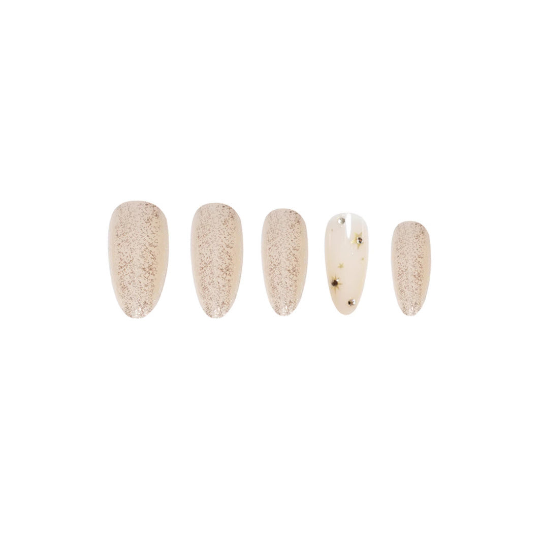 Glamouröse Glitzernde Press-On Nagelkunst Brehn