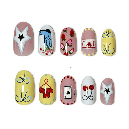 Verspielt Künstliches Nagelset Brehn
