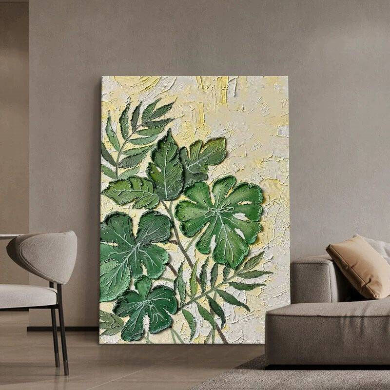 Texturiertes Botanisches Leinwand-Wandkunst
