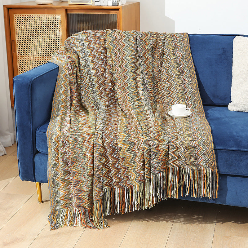 Damen Decorative Zickzack-Muster Decke Brehn