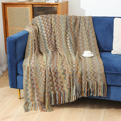Damen Decorative Zickzack-Muster Decke Brehn