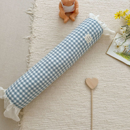 Gepolstertes Baby-Bettset mit Mond- und Bärenkissen sowie gesteppter Matratzenauflage
