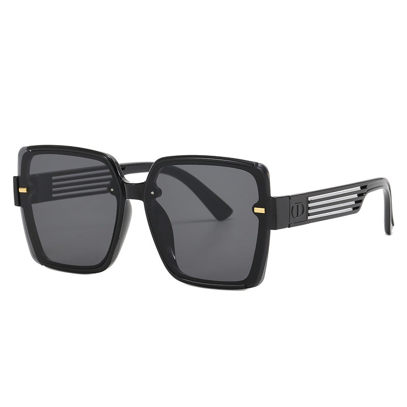 Damen quadratische Sonnenbrille mit trendigem Geometrie-Design Brehn