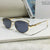 Damen elegante Sonnenbrille mit funkelndem Metallrahmen Brehn