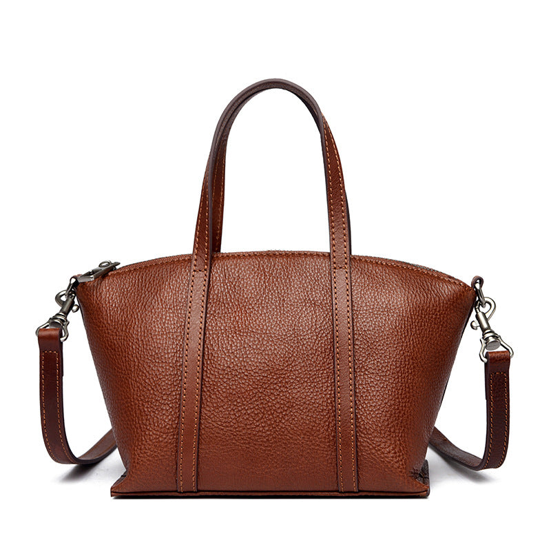 Texturierte Lederhandtasche Brehn