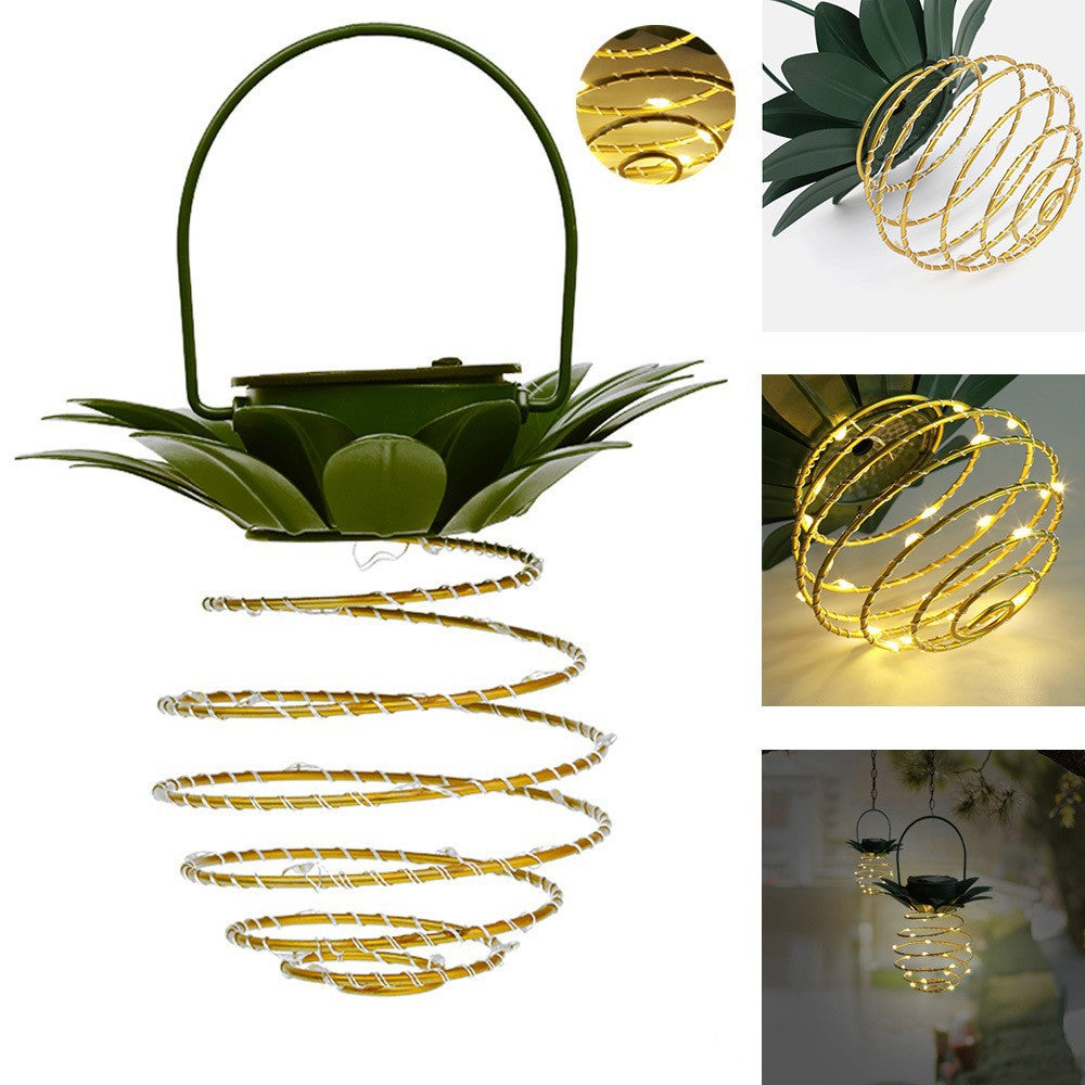 Spiral Hängende Solar LED Laterne Mit Lotus Dach Und Tragegriff Brehn