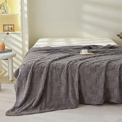 Damen Plüsch Tagesdecke mit strukturiertem Design Brehn