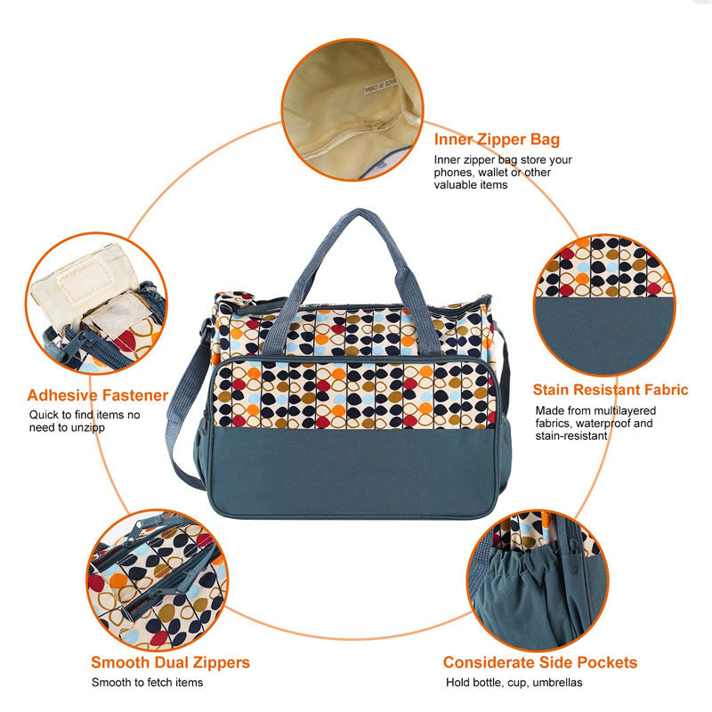 Multifunktionale Wickeltasche mit Wickelmatte Brehn