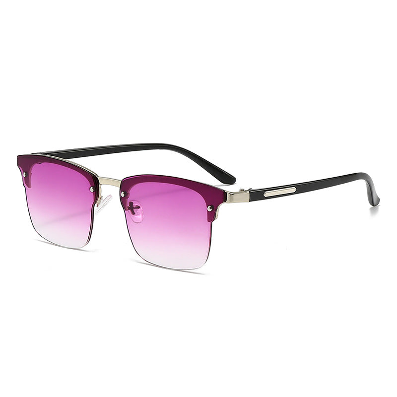 Damen elegante quadratische Sonnenbrille mit metallischen Akzenten Brehn