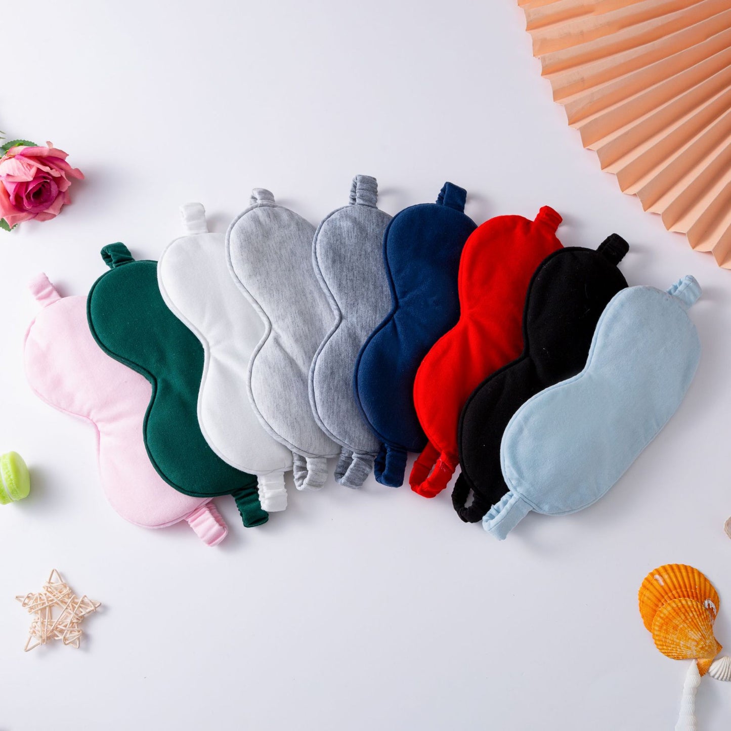 Damen nan leichte Baumwoll Schlafmaske mit ergonomischer Polsterung und elastischem Komfortband Brehn