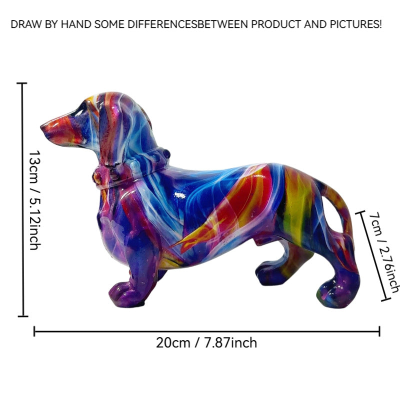 Kreative Dekofigur eines Dachshunds Brehn