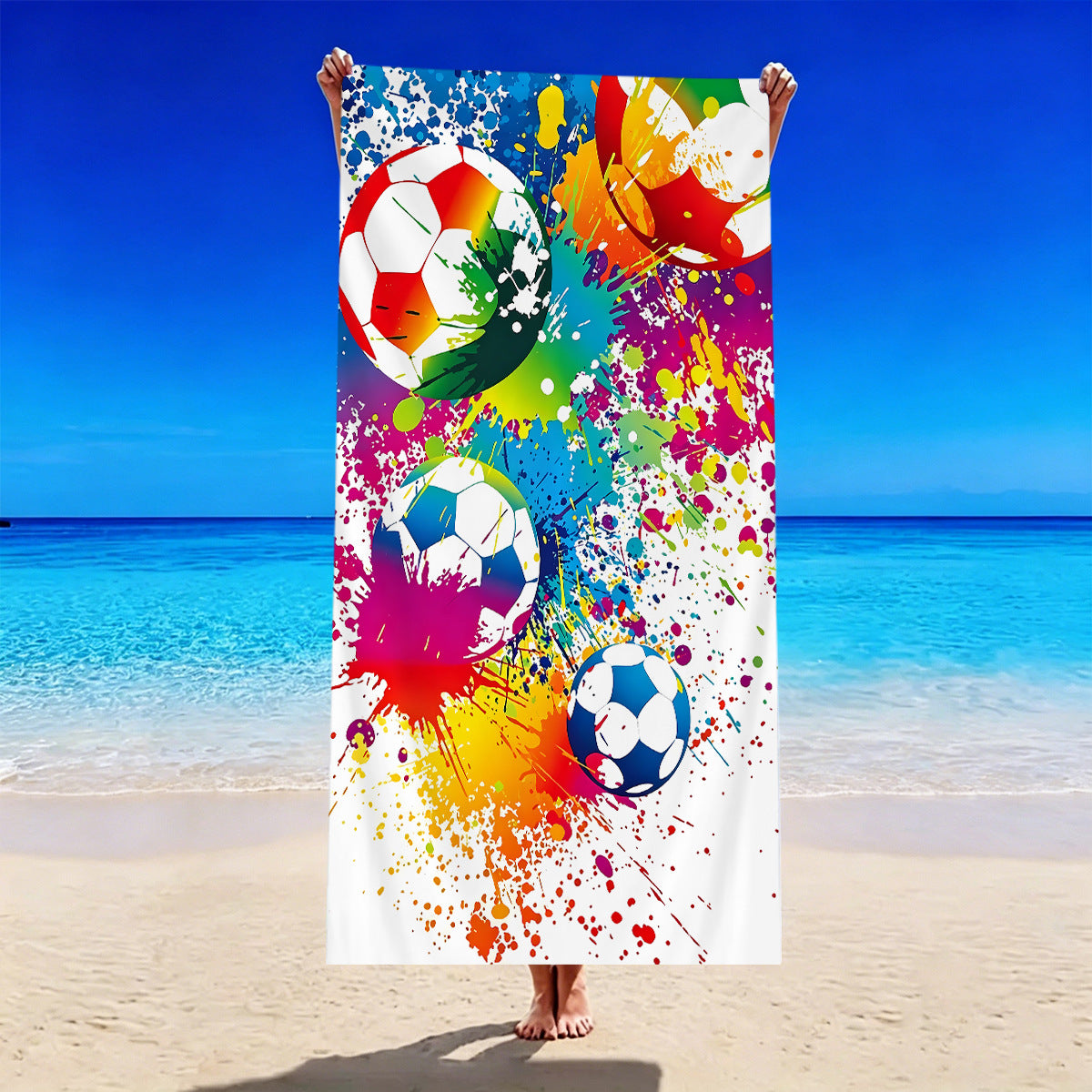 Fußball-Motiv Strandtuch Brehn