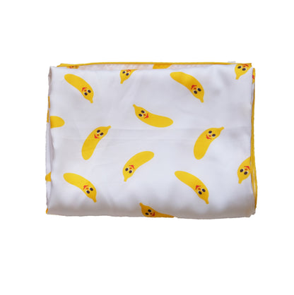 Kuschelige Baby-/Kinderdecke aus weicher Mikrofaser mit fröhlichem Bananen-Print
