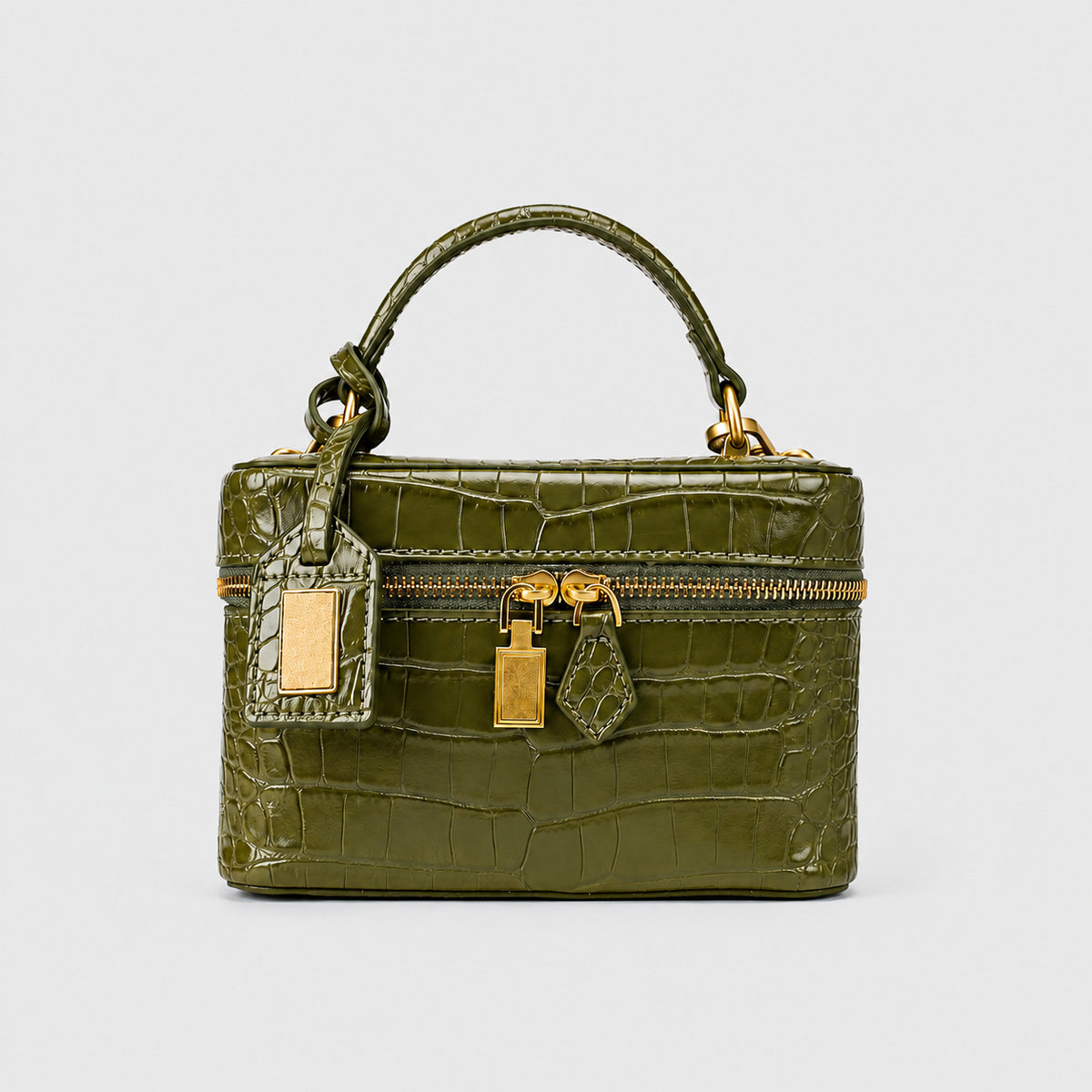 Gepolsterte Leder Handtasche