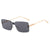 Damen moderne rechteckige Sonnenbrille mit stilvollem Metallrahmen Brehn