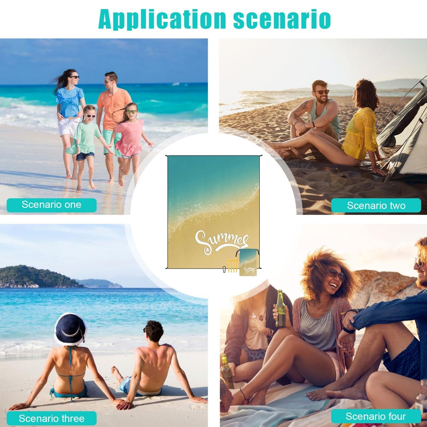 Damen multifunktionale Stranddecke Brehn