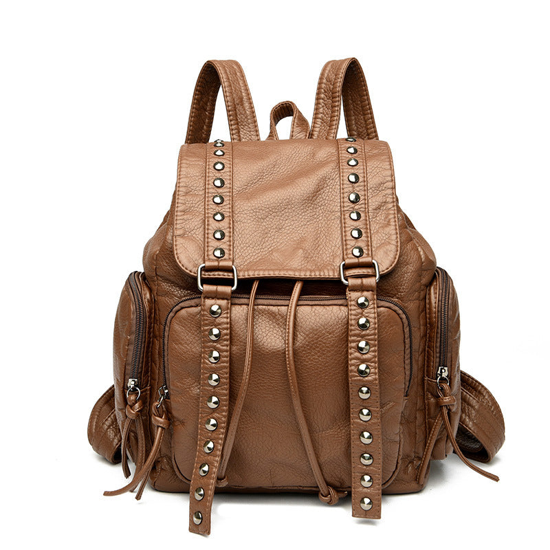 Stylische Nieten Faux-Leder Rucksack