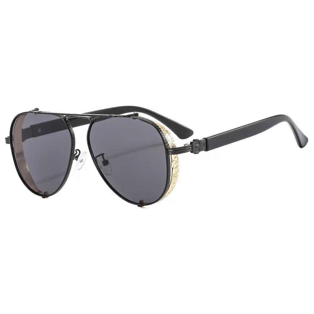 Damen modische Sonnenbrille mit innovativem retro-futuristischem Design Brehn