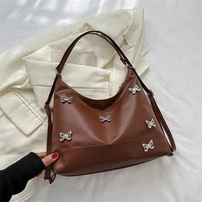 Elegante Schmetterling Verzierte Schultertasche
