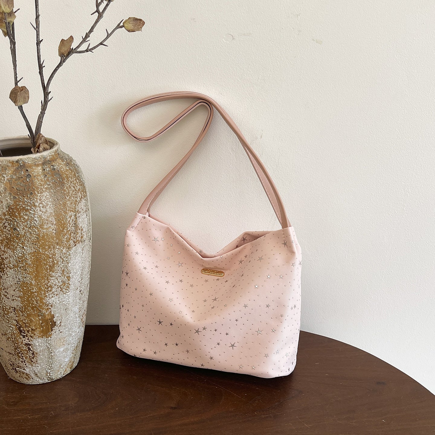 WoStellar Gemusterte Schultertasche Brehn