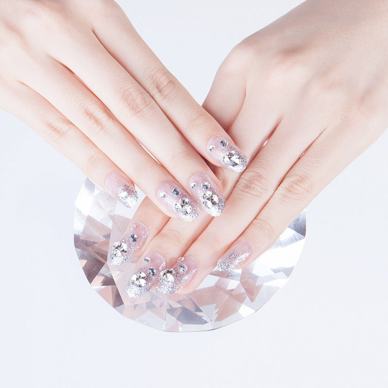 Glitzerndes kunsthandwerkliches Press-On-Nagelset Brehn