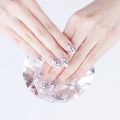 Glitzerndes kunsthandwerkliches Press-On-Nagelset Brehn