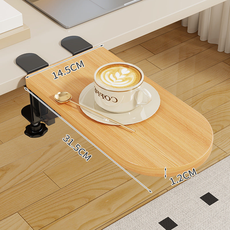 Clip-On Bambus Klappbecher und Snack-Seiten Tisch mit verstellbarem Drehklemme