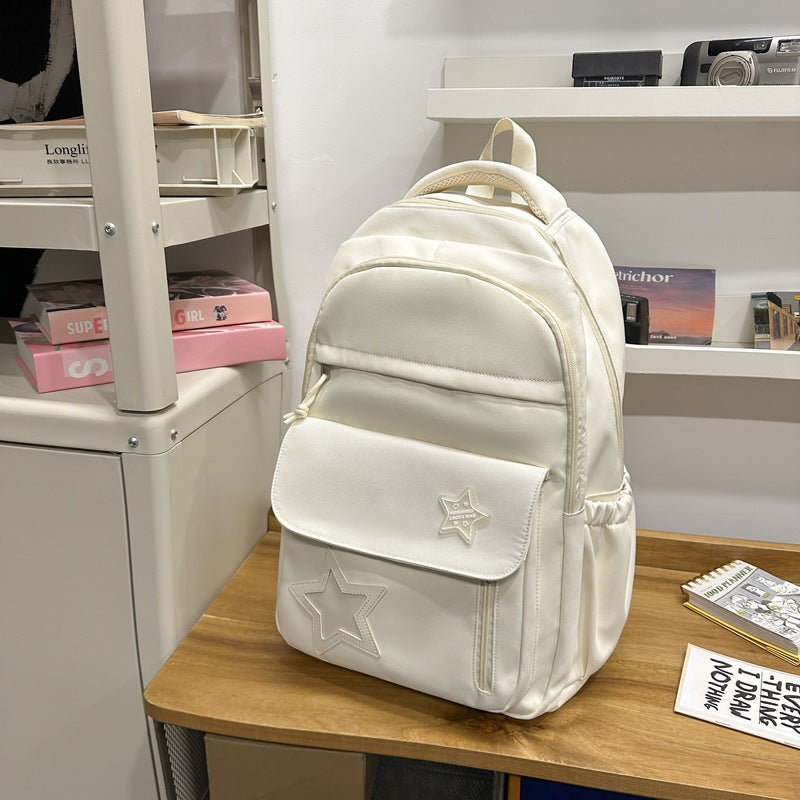 Niedlicher lässiger Schulrucksack mit Sternenverzierungen