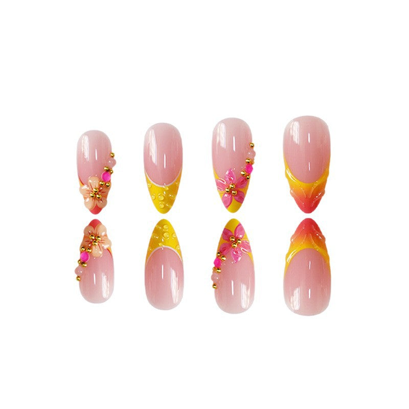 Dekorative Blumen Press-On Nagelverlängerungen Brehn