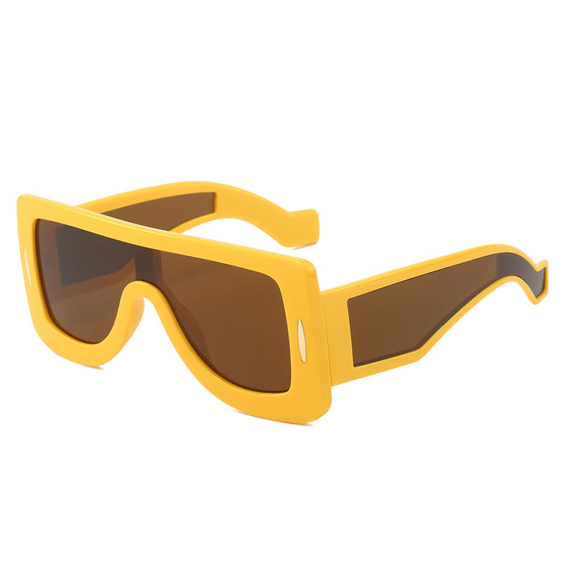 Damen futuristische Oversized Sonnenbrille Brehn