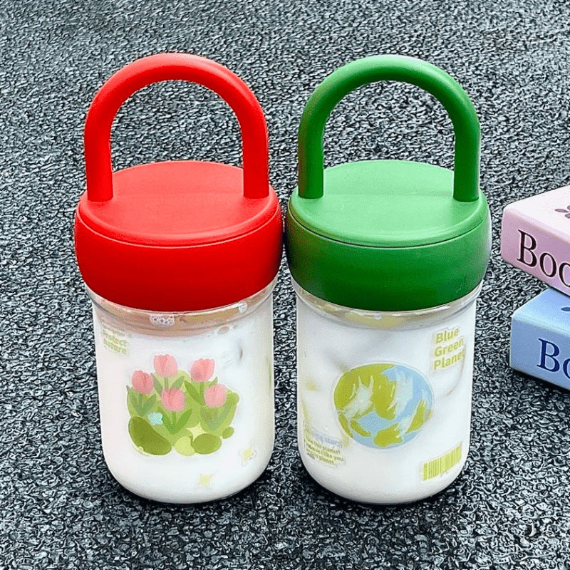 Damen umweltfreundliche Trinkflasche mit praktischem Tragegriff Brehn