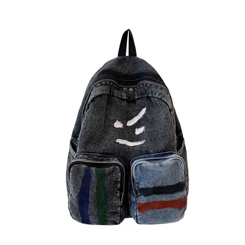Künstlerischer Denim Rucksack Brehn