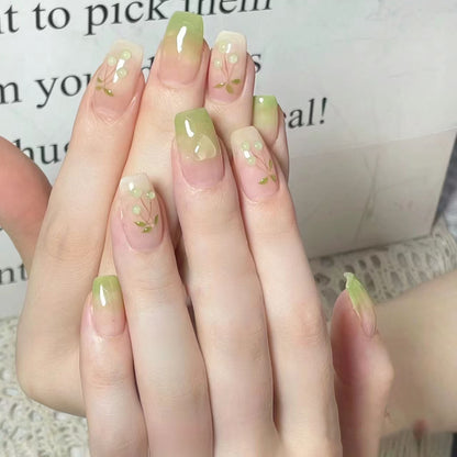 Künstlerisches Floral Ombre Nagelkunst-Set