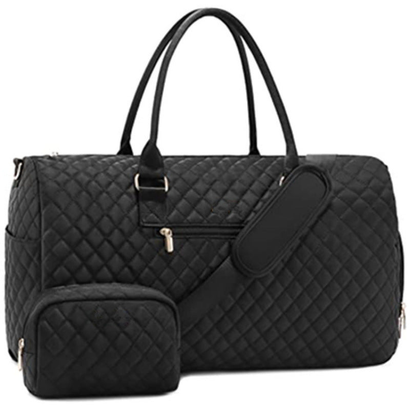 Quilted Weekender Duffle Bag Brehn