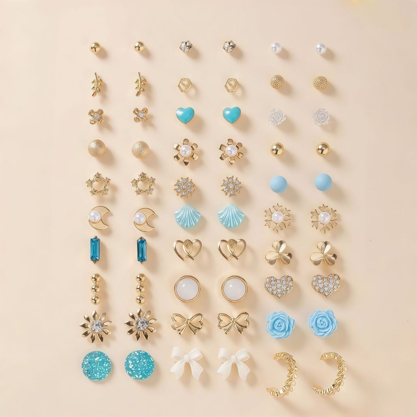 Glitzernde Ohrringe Set Brehn