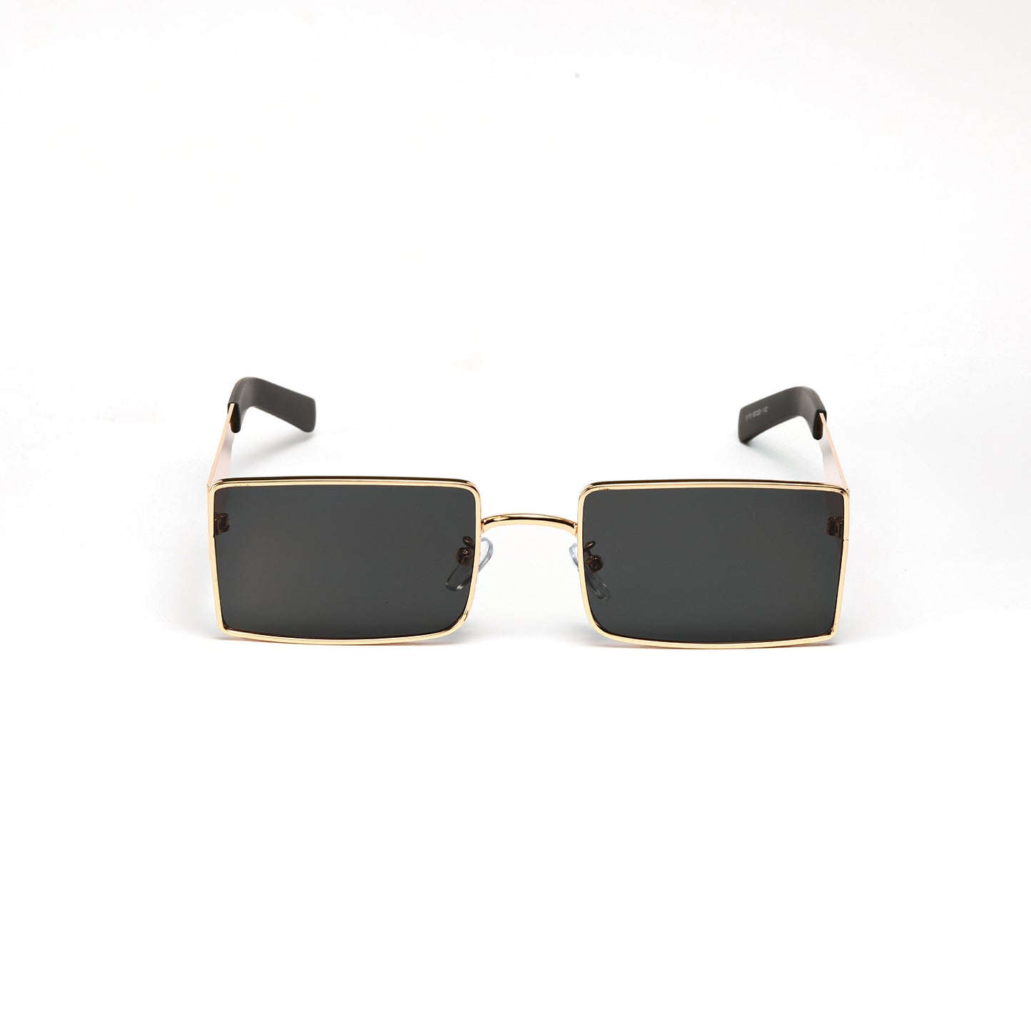 Damen stilvolle rechteckige Sonnenbrille mit modernem Metallgestell Brehn