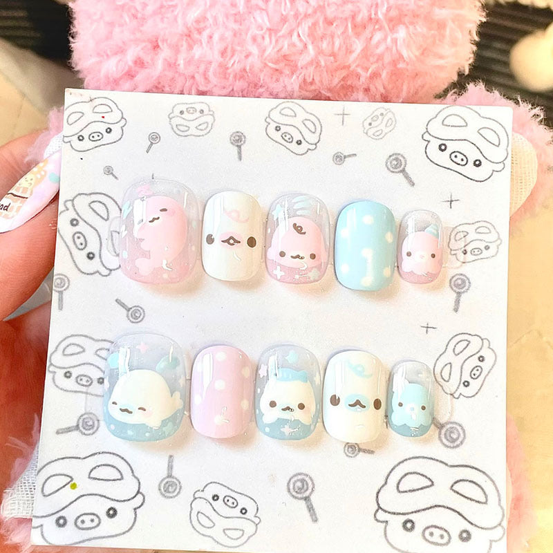 Süßes Charakter Press-On Nagelkunstset Brehn