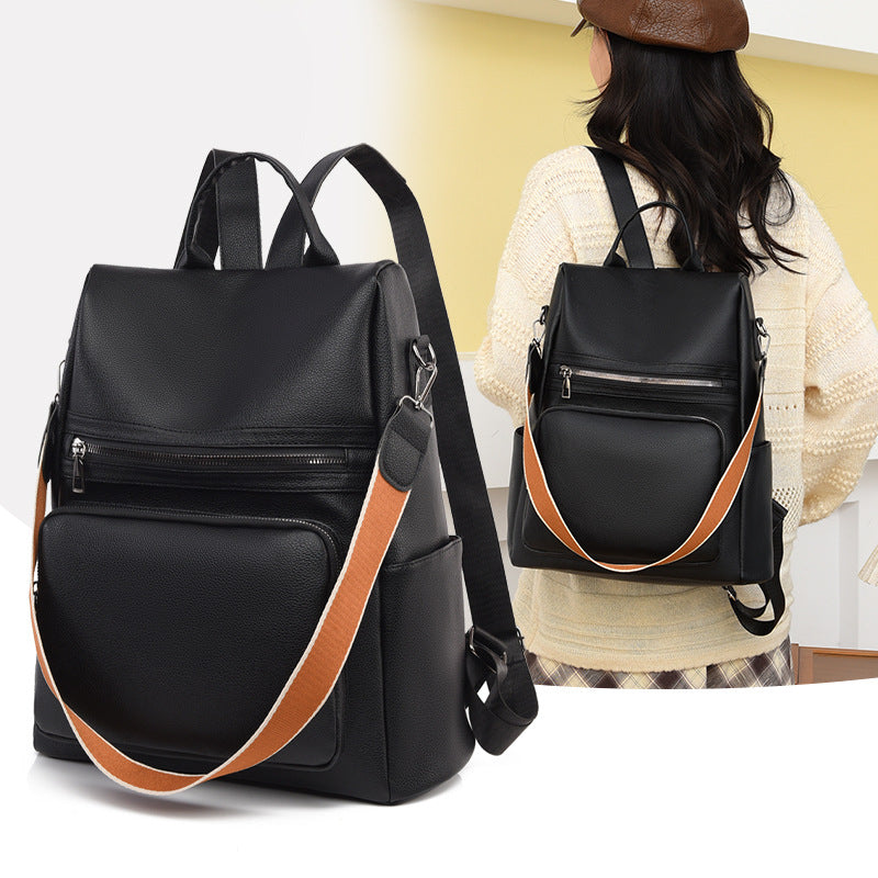 Strukturierter Leder-Reiserucksack Brehn