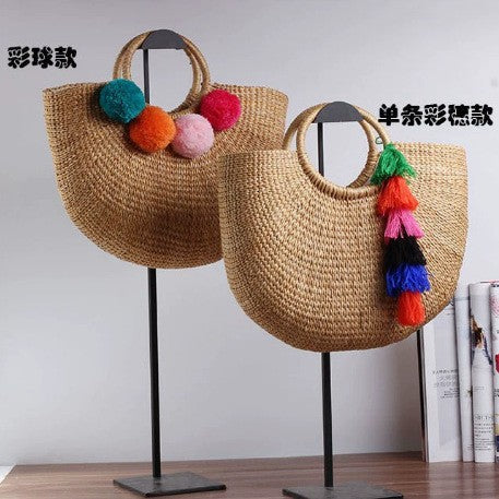 Damen Handgeflochtene Shoppingtasche Brehn