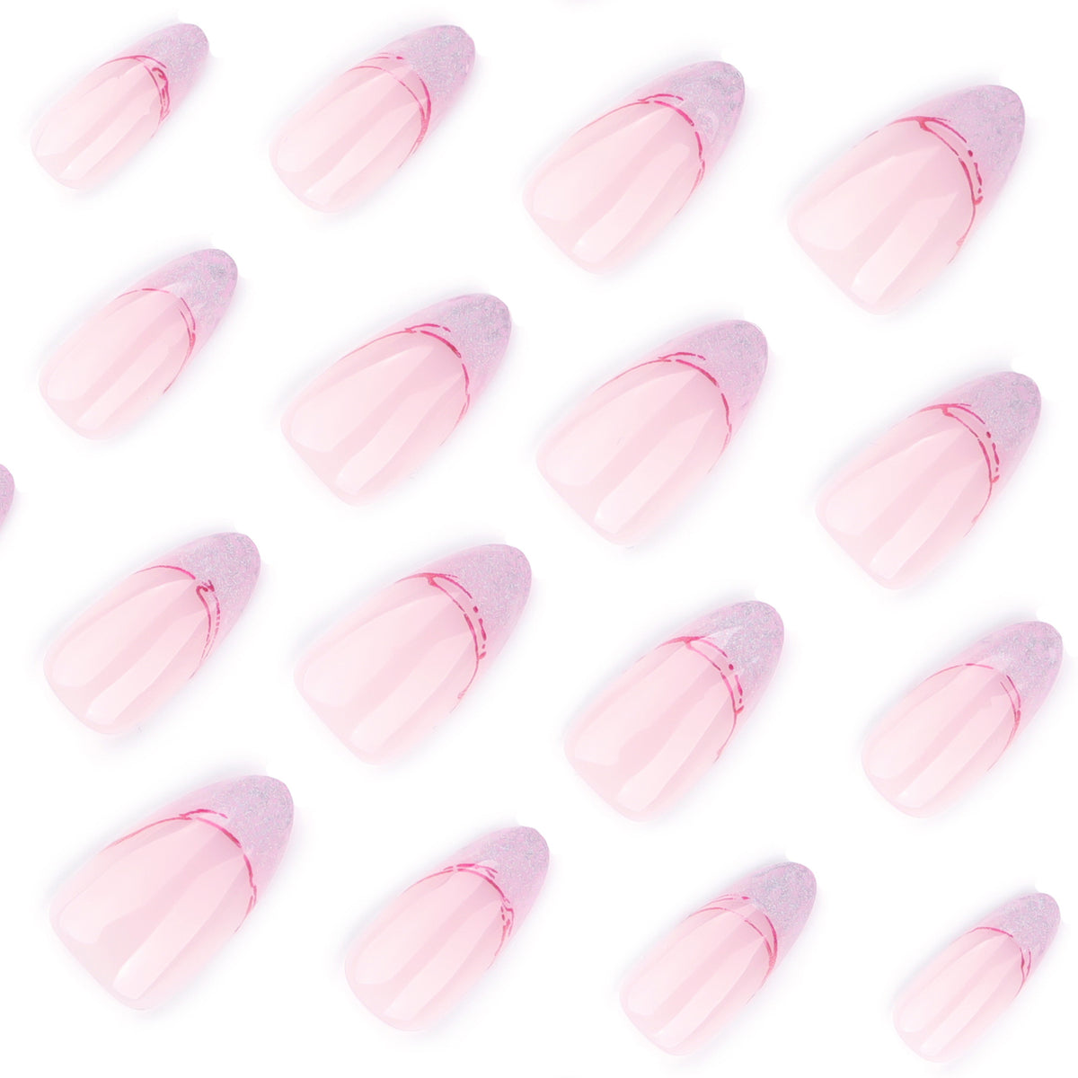 Kunstvolle Stiletto-Nägel mit Glitzer- und Ombre-Design Brehn