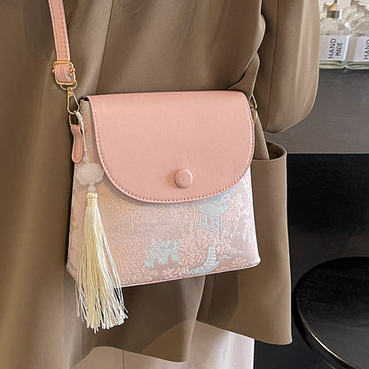 Elegante Texturierte Mini Umhängetasche