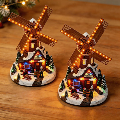 Nostalgische Weihnachtswindmühle Dekoration Brehn