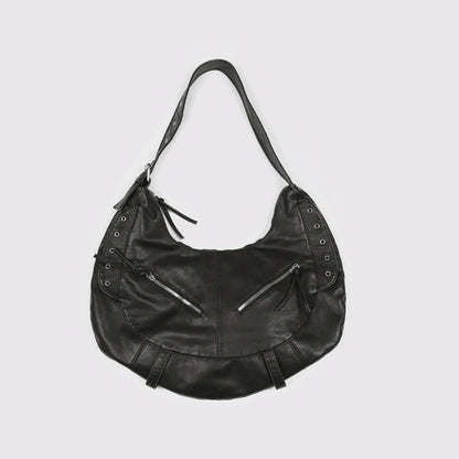 Multi-Pocket Lässige Leder Hobo Tasche