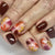 Herbst-inspirierte Press-On Nagelkunst Brehn