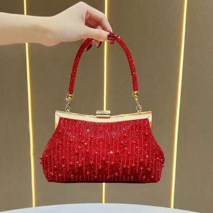 Perlenabendhandtasche