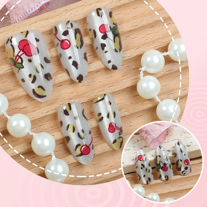 Dekorativer Kirschblüten Press-On Nail Art Set