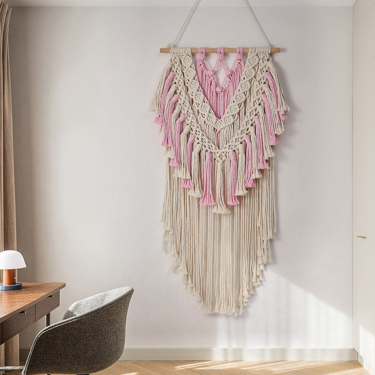 Boho-inspiriertes Makramee-Wandteppich