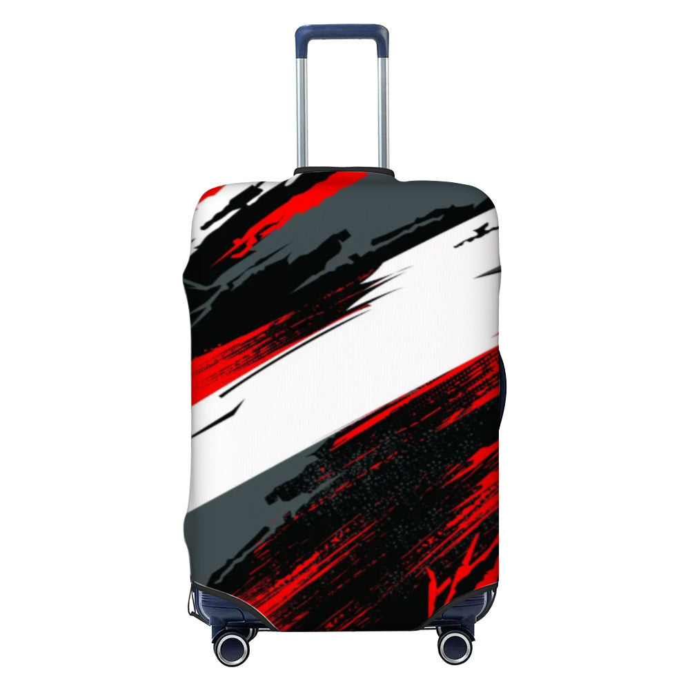 Unisex nan elastische Kofferschutzhülle mit geometrischem Motiv, dehnbarer Polyester-Spandex Bezug, Reißverschlussöffnung und rutschfester Innensicherung für Trolley Brehn