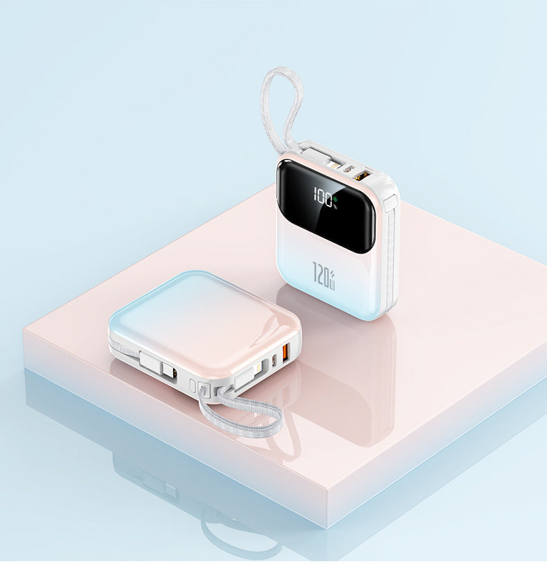 Kompakte Powerbank mit Digitalanzeige und Hochgeschwindigkeitsladefunktion Brehn
